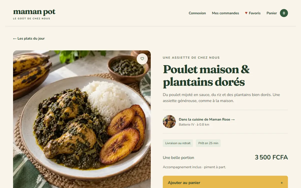 Maman Pot, repas faits maison à Libreville